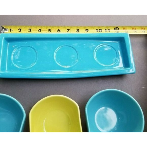 Serving Tray bowls Relish Taco Bar Salsa Server TAG Domo - Picture 7 of 12